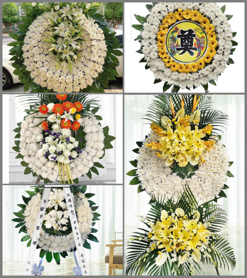 上海金山区山阳镇九龙村花圈速递